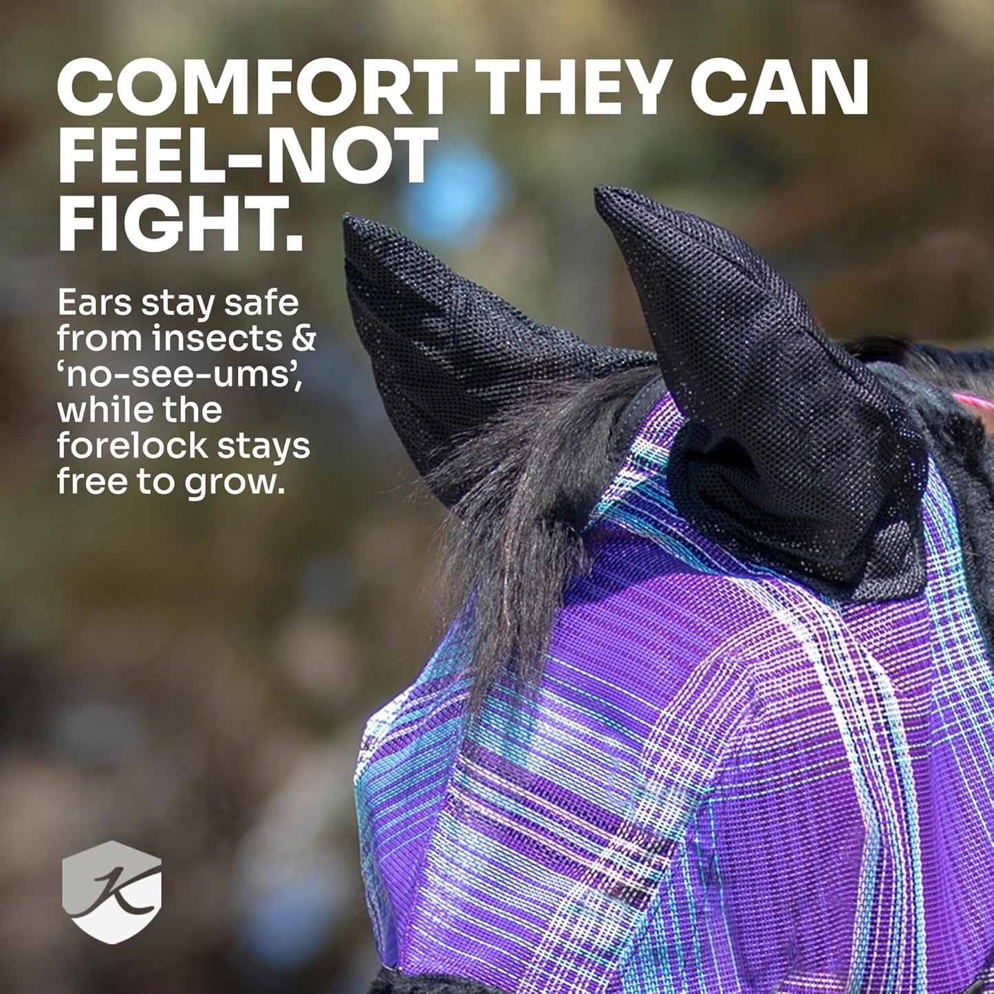 Kensington Signature Fly Mask w/Web Trim Soft Mesh Ears & Forelock Opening Size: M-Small Horse Color: 165 - Merlot