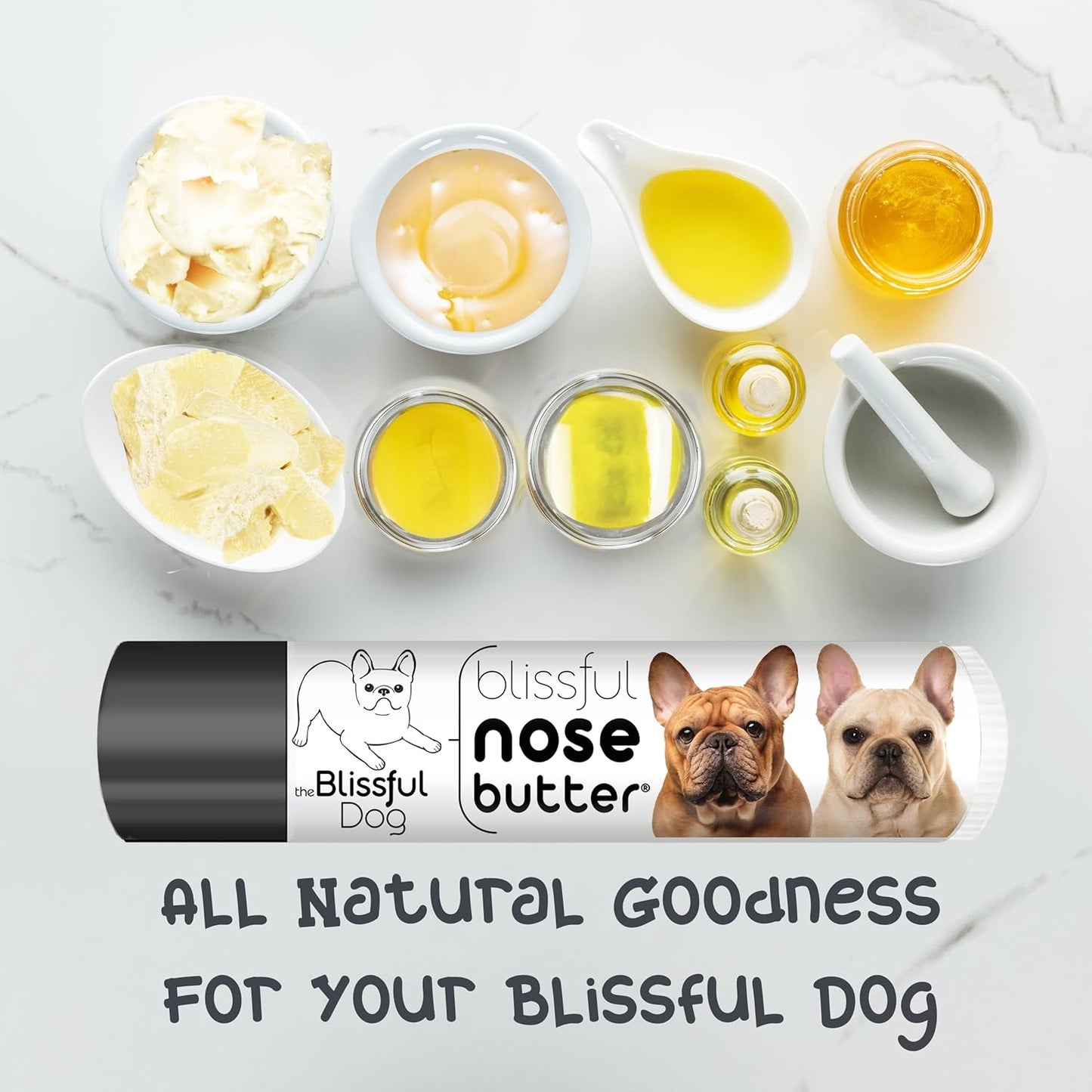 The Blissful Dog French Bulldog Fawn Unscented Nose Butter - Dog Nose Butter, 0.15 Ounce