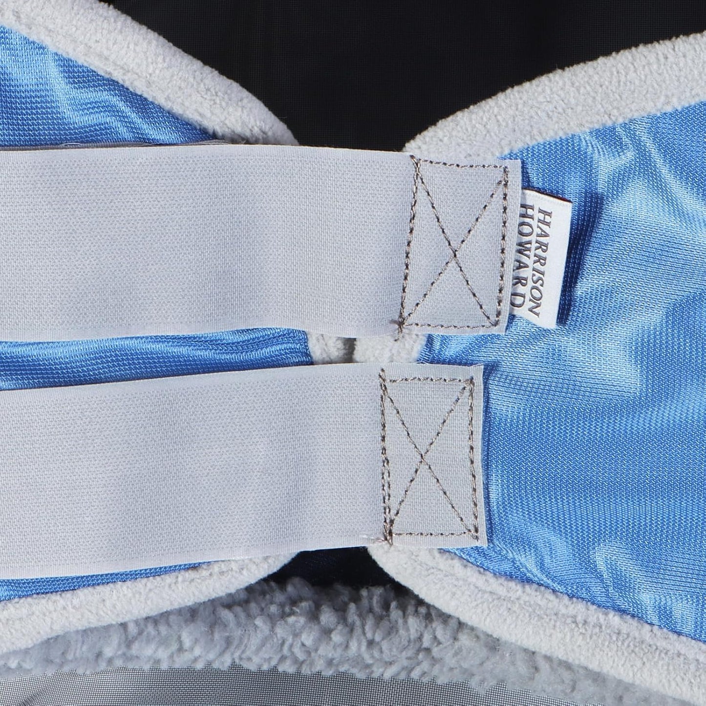 Harrison Howard CareMaster Pro Luminous Horse Fly Mask Large Eye Space Standard with Ears UV Protection for Horse Royal Blue Full Size