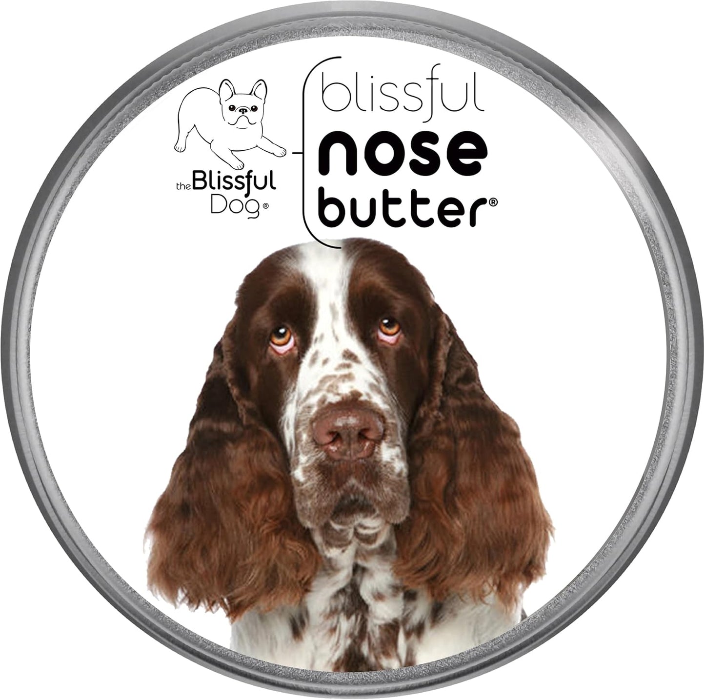The Blissful Dog Springer Spaniel Nose Butter for Dry, Cracked Skin, Lick-Safe Dog Nose Balm with Moisturizing Shea Butter, Almond, Olive, and Essential Oils, Pet Supplies, Uncented, 2 oz.