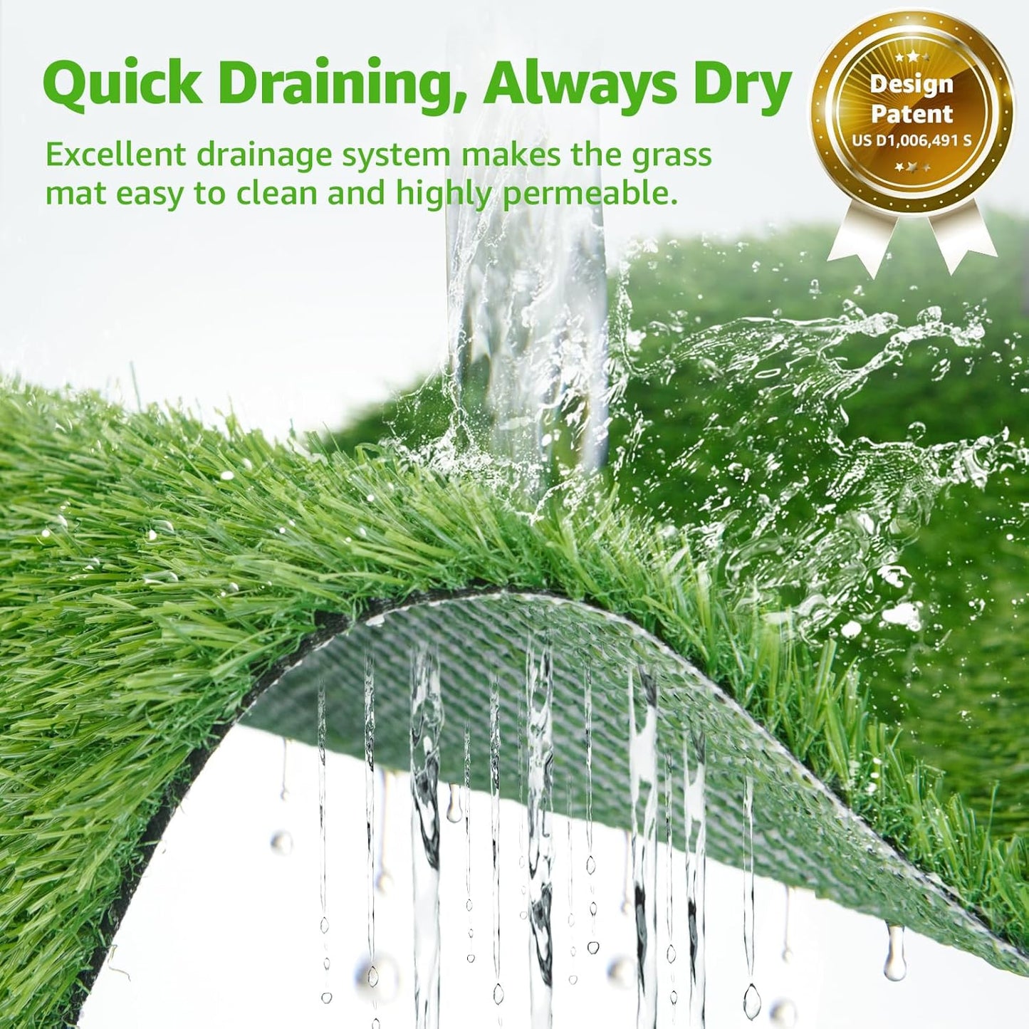 Dog Grass Large Potty Patch, Dog Litter Boxes Artificial Grass Bathroom Turf for Pet Training, Washable Puppy Pee Pad, Perfect Indoor/Outdoor Portable Potty Pet Loo (Tray system-41"X26.8")