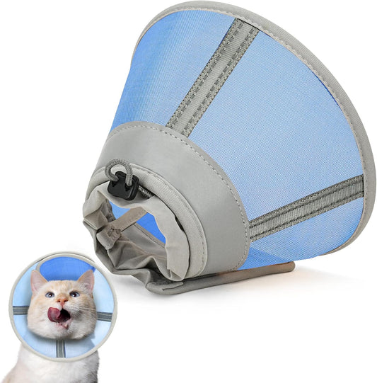 Cat Cone Collar Soft, Cat Recovery Collar for Large Medium Small Cats Kittens, Pet Cone Alternative After Surgery