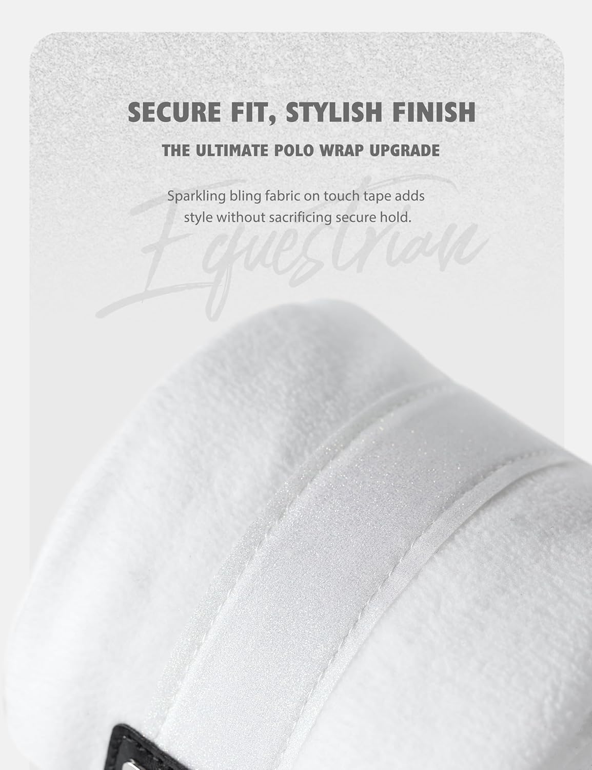 Harrison Howard Horse Polo Wraps Upgrade with Bling Leg Wraps for Horses 4-Pack Fleece Leg Wraps Stable Supplies White L