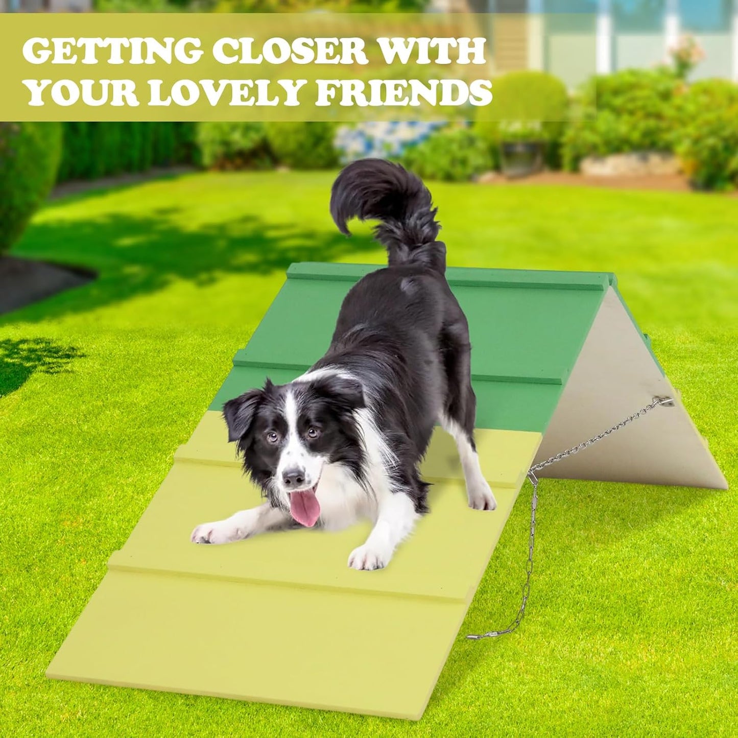 Dogs Agility A-Frame 74.8 x 18.9 Inch Dog Climbing Frame Non-Slip Dog Agility Training Equipment Dog Agility Equipment for Dog Agility Course Equipment for All Breed Dogs Outdoor Park, Backyard