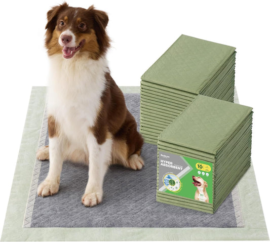 Bedsure Dog Pee Pads Extra Large, 28" x 34" Puppy Pads 30 Count, Super Absorbent & Leak Proof, XL Training Pads Quick Dry Thicken Dog Potty Pad with Odor-Control Activated Carbon & ECO Green Material