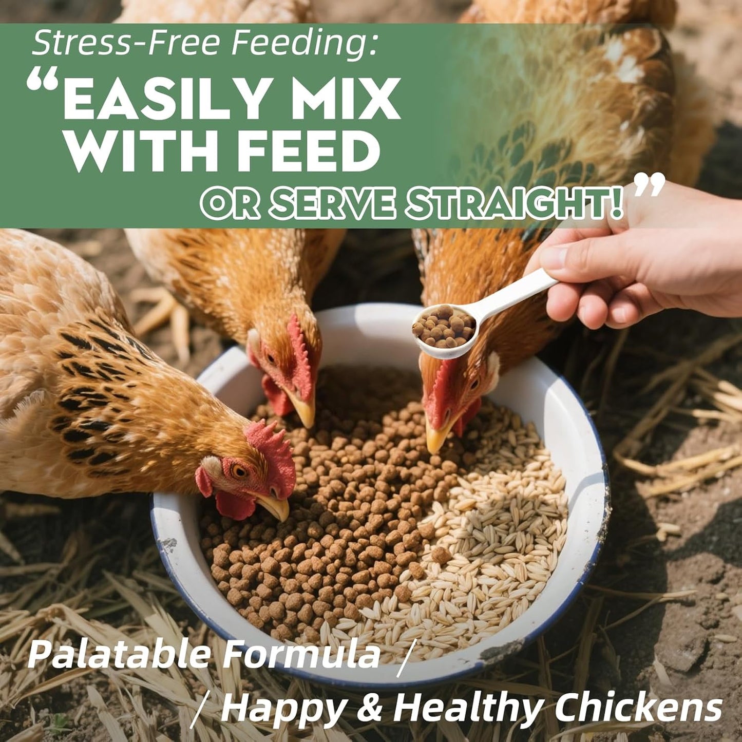 Chicken Dewormer Powder, All-Natural Health Formula, 1LB Pouch,Safe for Eggs, Effective for All Ages & Sizes, Chicken Wormer, Poultry Medicine Supplies (1, Pounds)