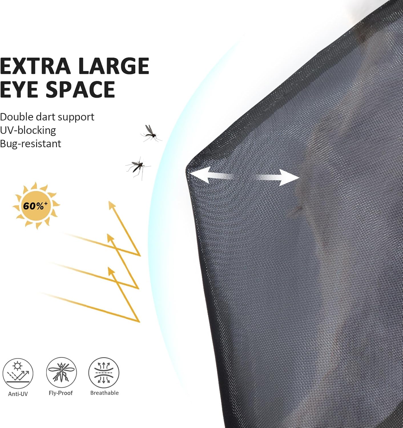 Horse Fly Mask Large Space Breathable UV Protection Equine Mask with Reflective Features on Ears Hunter Green L