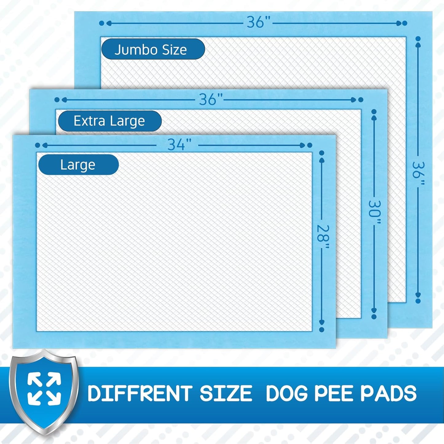 CROCI Dog Pads 28x34in Extra Large, Wee Wee Pads for Dogs Super Absorbent Up to 6 Cups, Disposable (40 Counts)
