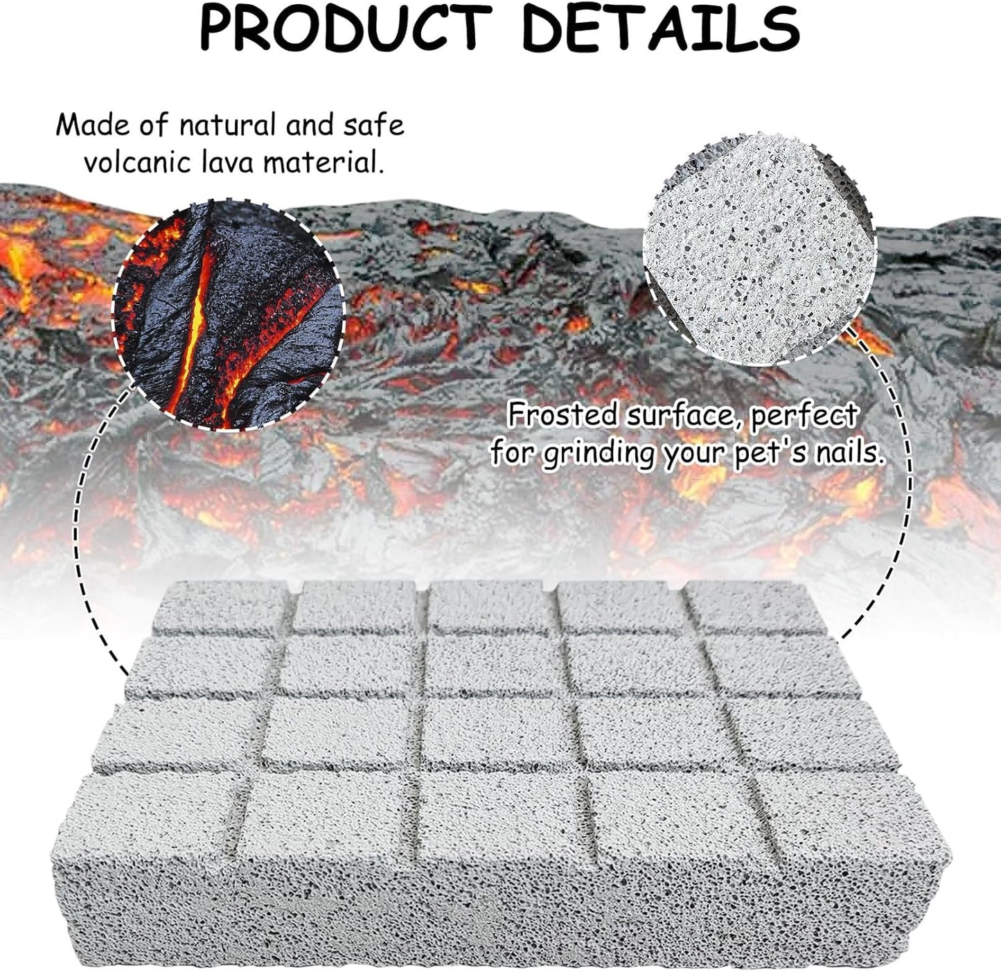 Hamiledyi 8PCS Rabbit Scratching Pads Bunny Lava Grinding Claw Pads Small Animal Foot Pads Hamster Scratch Board Chew Toys for Gerbil Chinchilla Hedgehog Guinea Pig Cage Accessories