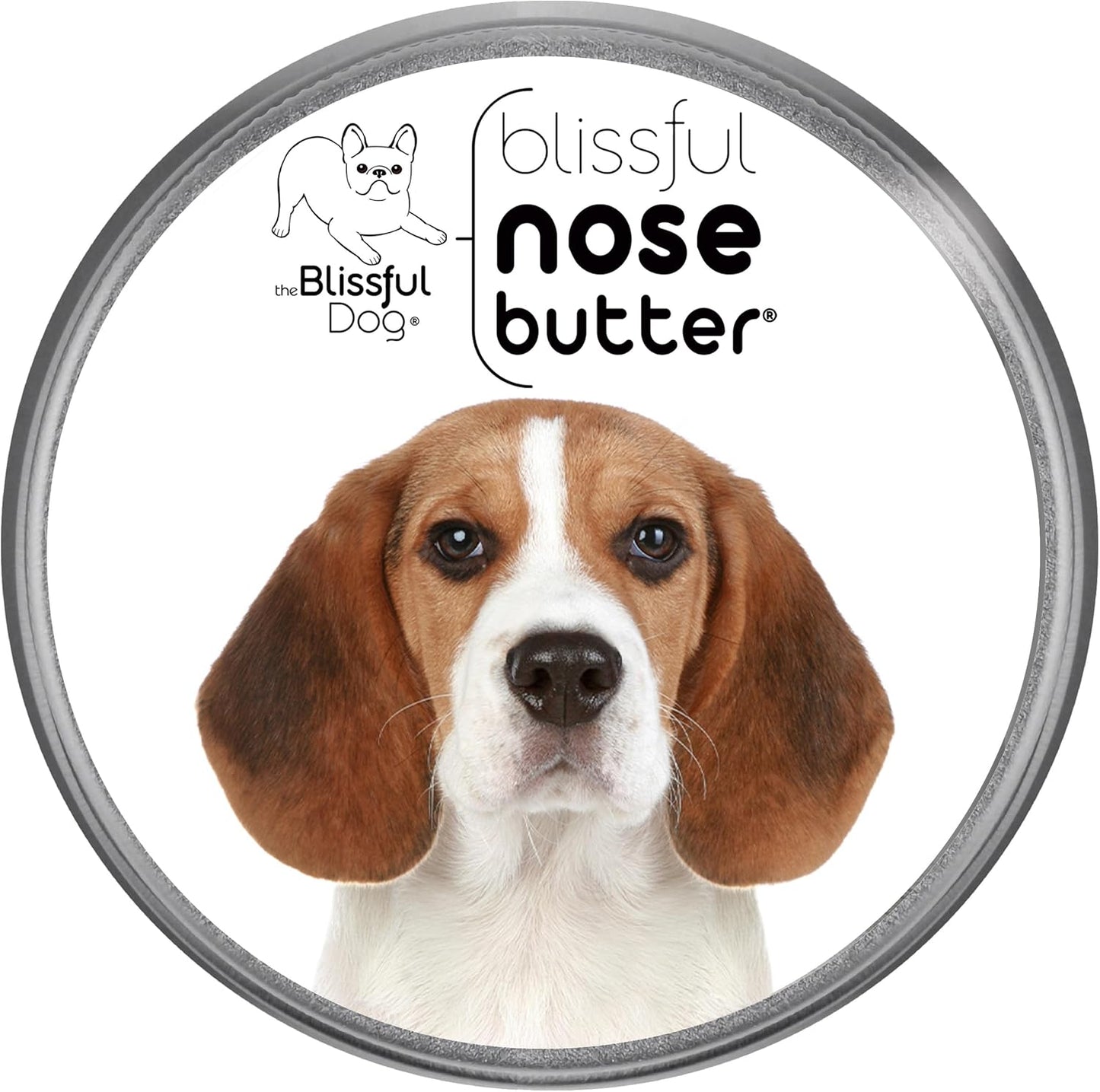 The Blissful Dog Beagle Nose Butter for Dry, Cracked Skin, Lick-Safe Dog Nose Balm with Moisturizing Shea Butter, Almond, Olive, and Essential Oils, Pet Supplies, Uncented, 1 oz.