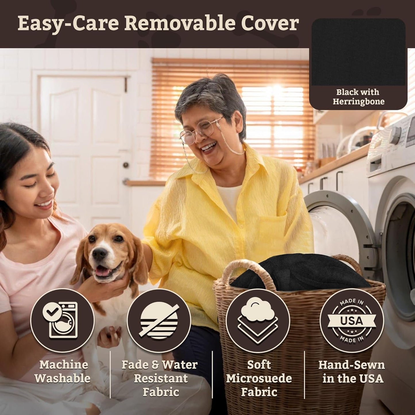 Snoozer Lookout I Dog Car Seat - Small Dog & Puppy Car Seat, Booster Bed for Small and Medium Size Pets up to 25 Lbs, Elevated, Washable - Medium