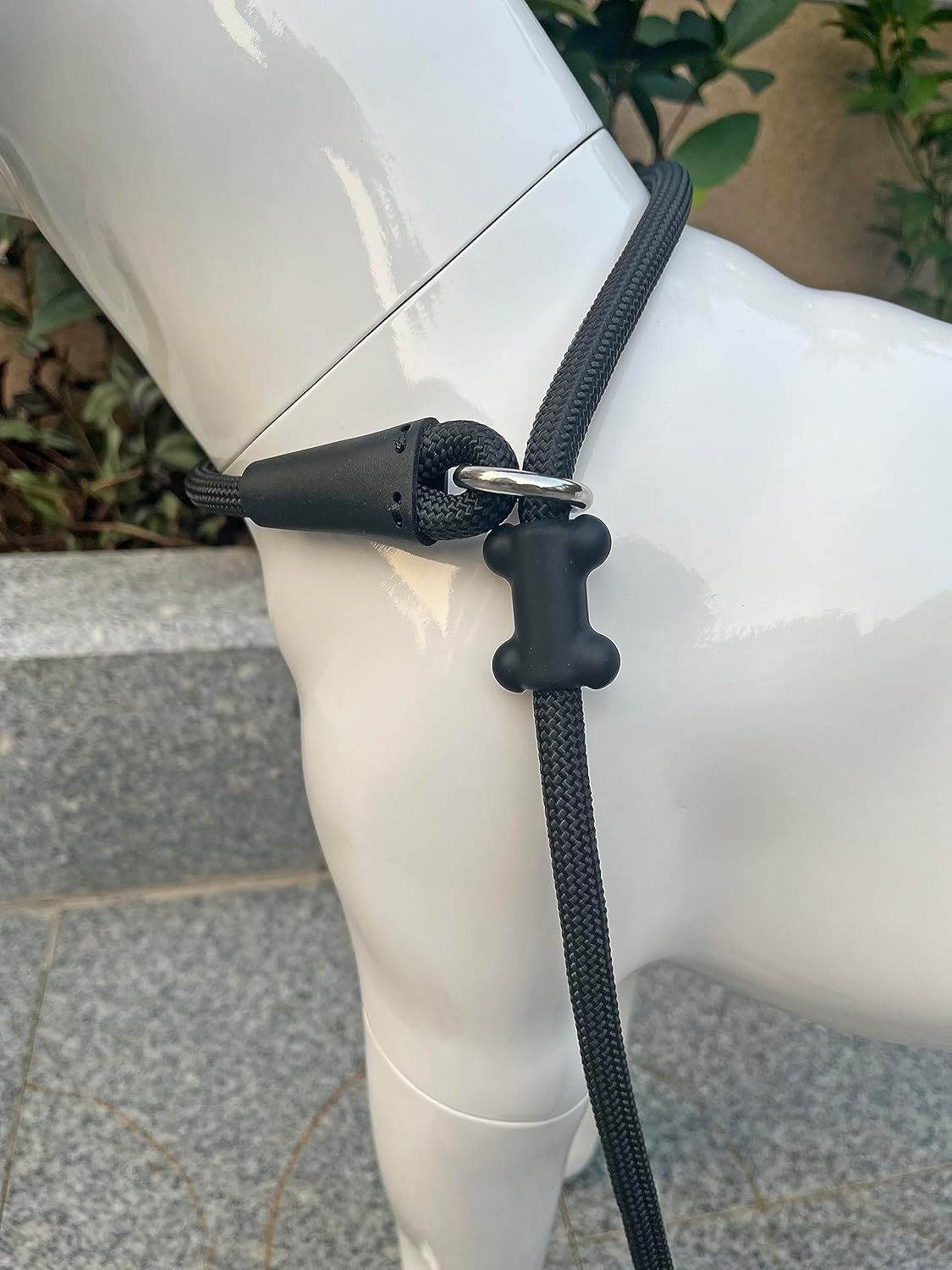 Slip Lead Dog Leash，Strong Nylon Rope Leash and Padded Handle,No Pull Outdoor Walking Training Lead for Small Medium Large Dogs(Black, 1/2"×4ft)