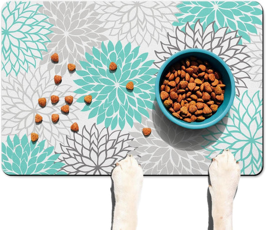 Pet Feeding Mat for Floors Waterproof Dog Mat for Food and Water Absorbent Quick Dry Non Slip mat for Cat Bowls