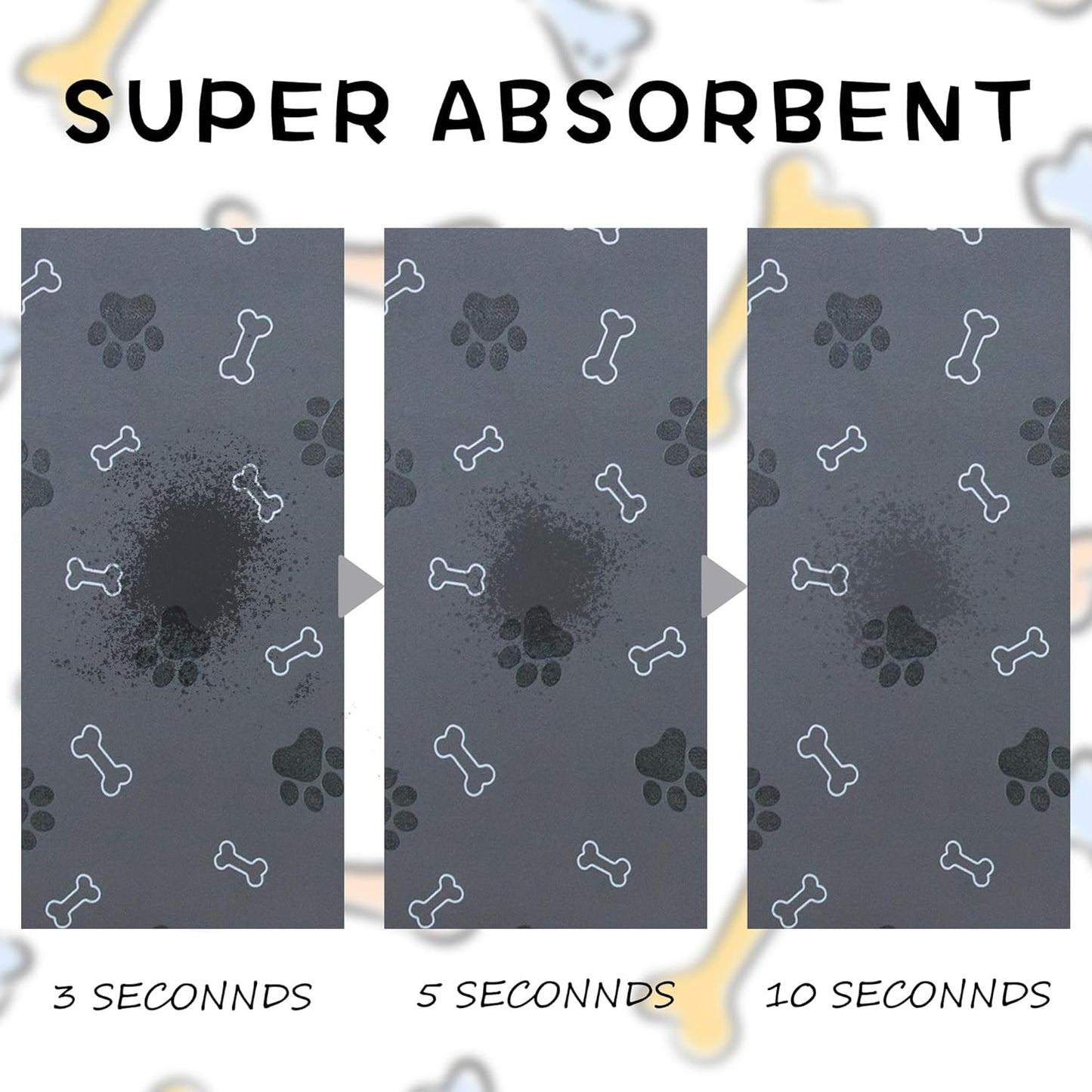 Pet Cat Dog Food Mat Non Slip Mat for Dog Water Bowl Mat Quick Dry Absorbent Cat Feeding Mat, 24 * 16.9 in, Brown