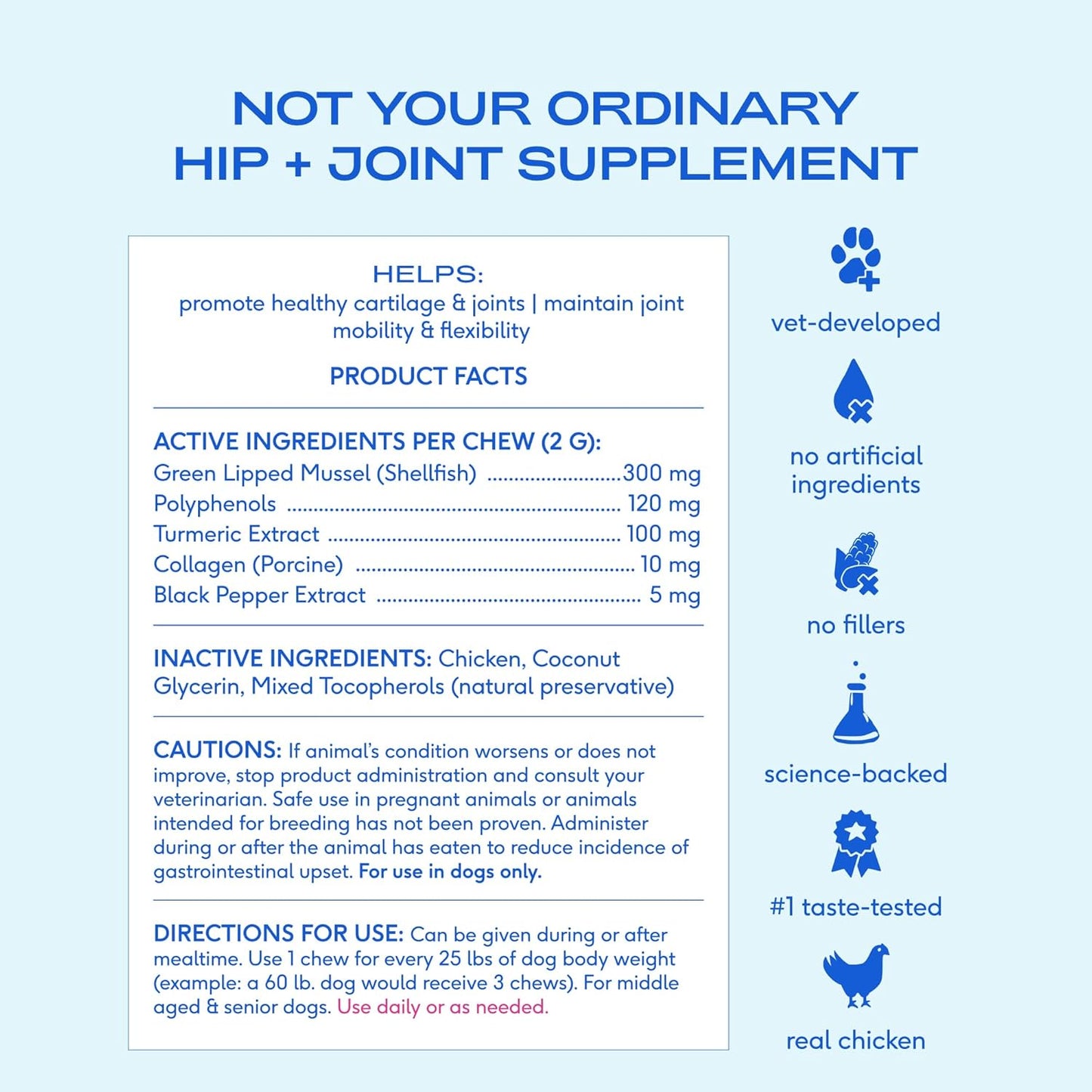 Native Pet Pain Relief for Dogs - Collagen for Dogs Promotes Joint Health, Reduce Inflammation & Stiffness - Senior Pup Joint Supplement - Natural Pain Reliever for Active & Aging Pets - 120 Chews