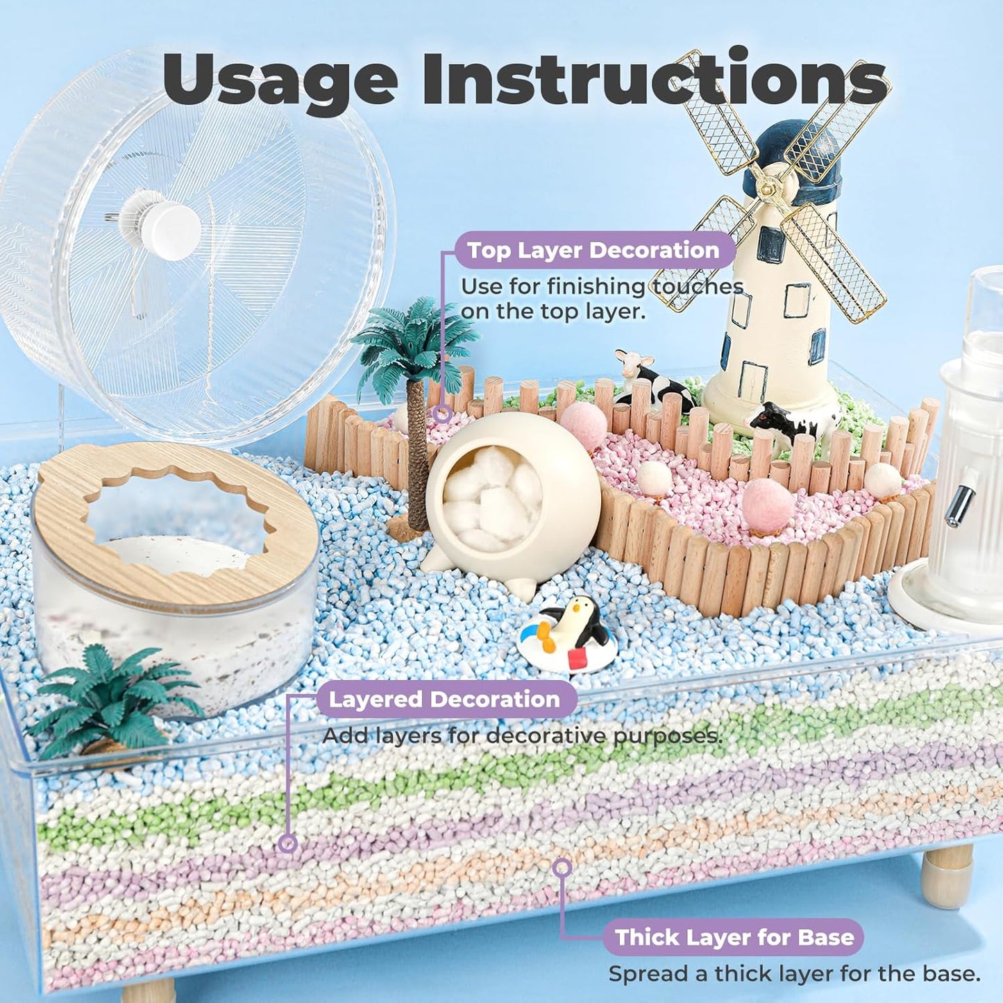 mini&moe Small Animal Paper Pellet Bedding: Odor & Moisture Absorbent Natural Paper Pellet Bedding - for Guinea Pigs, Hamsters, and Rabbits, 3.96lb