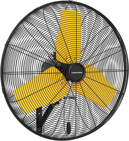 24 Inch 9500 CFM Waterproof Wall Fan Pro Series - Outdoor High Velocity Wall Mount Fan with Enclosed Motor for Residential, Warehouse, Patio, Shop, Garage, Barn UL Safety Listed