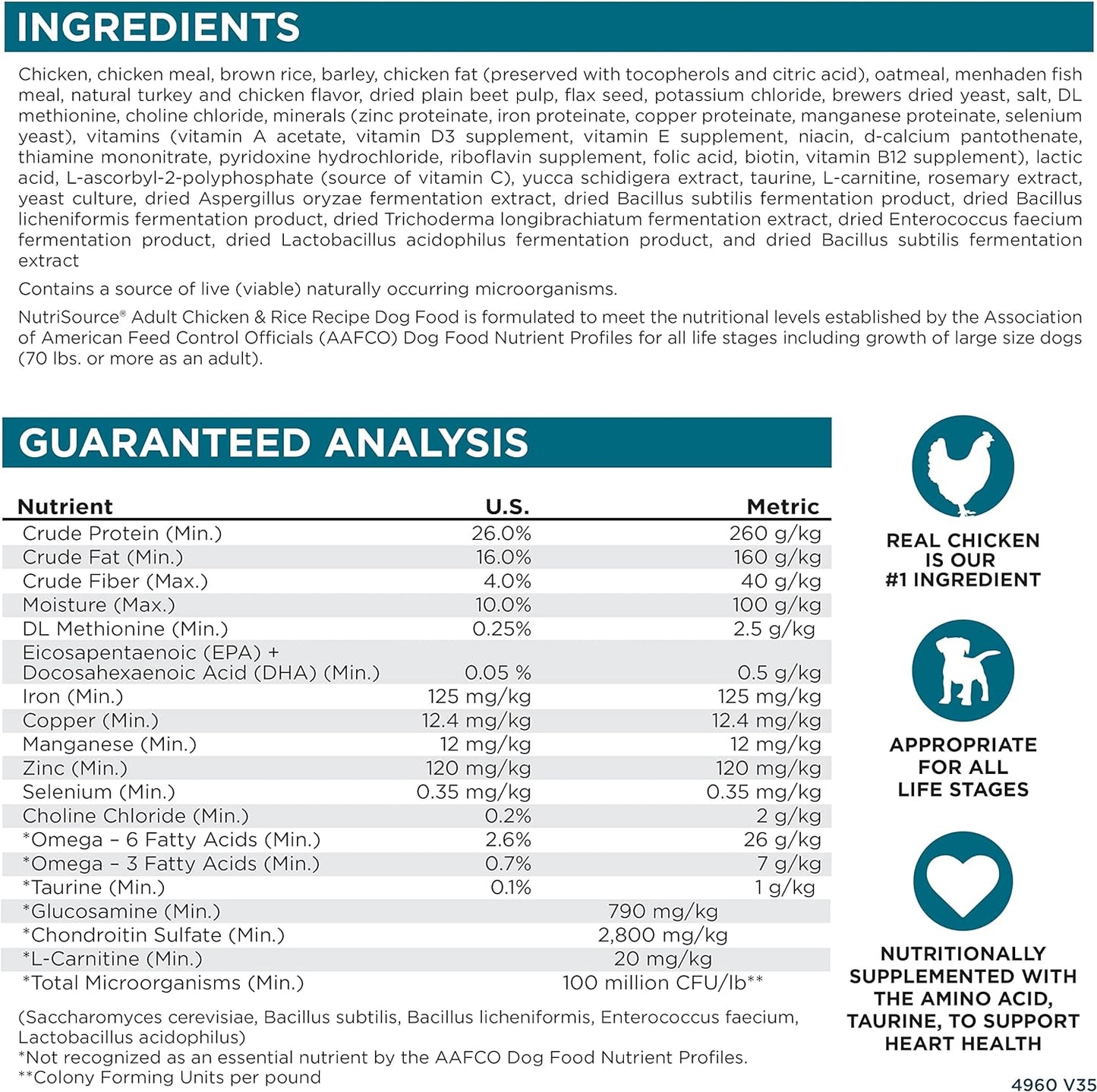 Nutrisource Adult Chicken & Rice Dog Food 5Lb