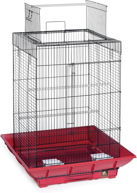 Prevue Hendryx SP851R/B Clean Life Play Top Cage, Red and Black