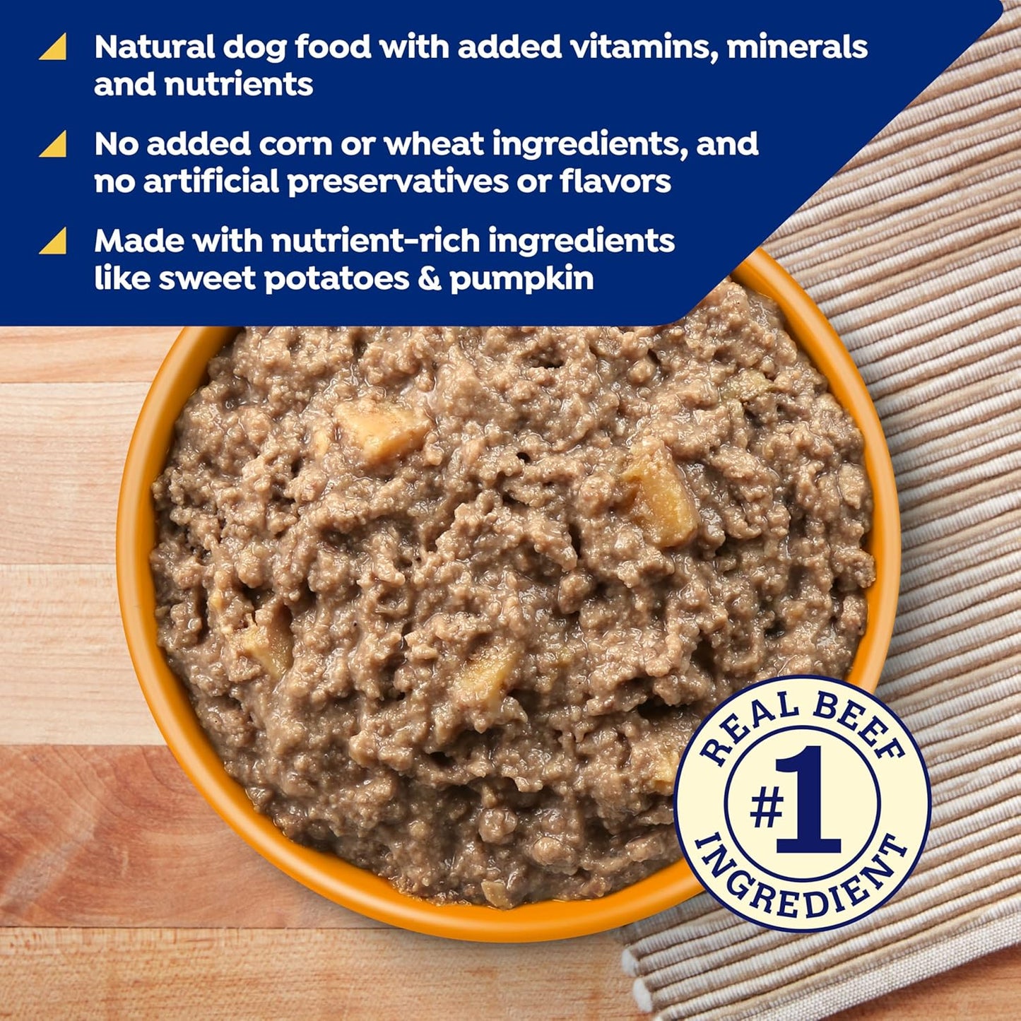 Nature's Recipe Grain Free Beef, Sweet Potato, and Pumpkin Recipe Wet Dog Food, 13 oz. Can, 12 Count