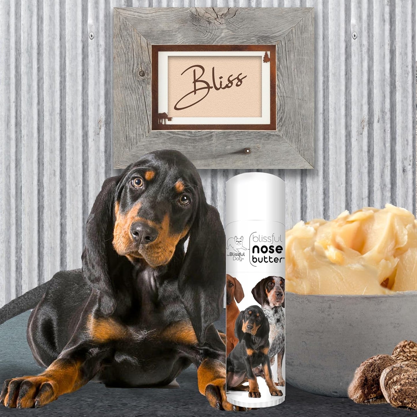 The Blissful Dog Coonhound Unscented Nose Butter, 0.50-Ounce