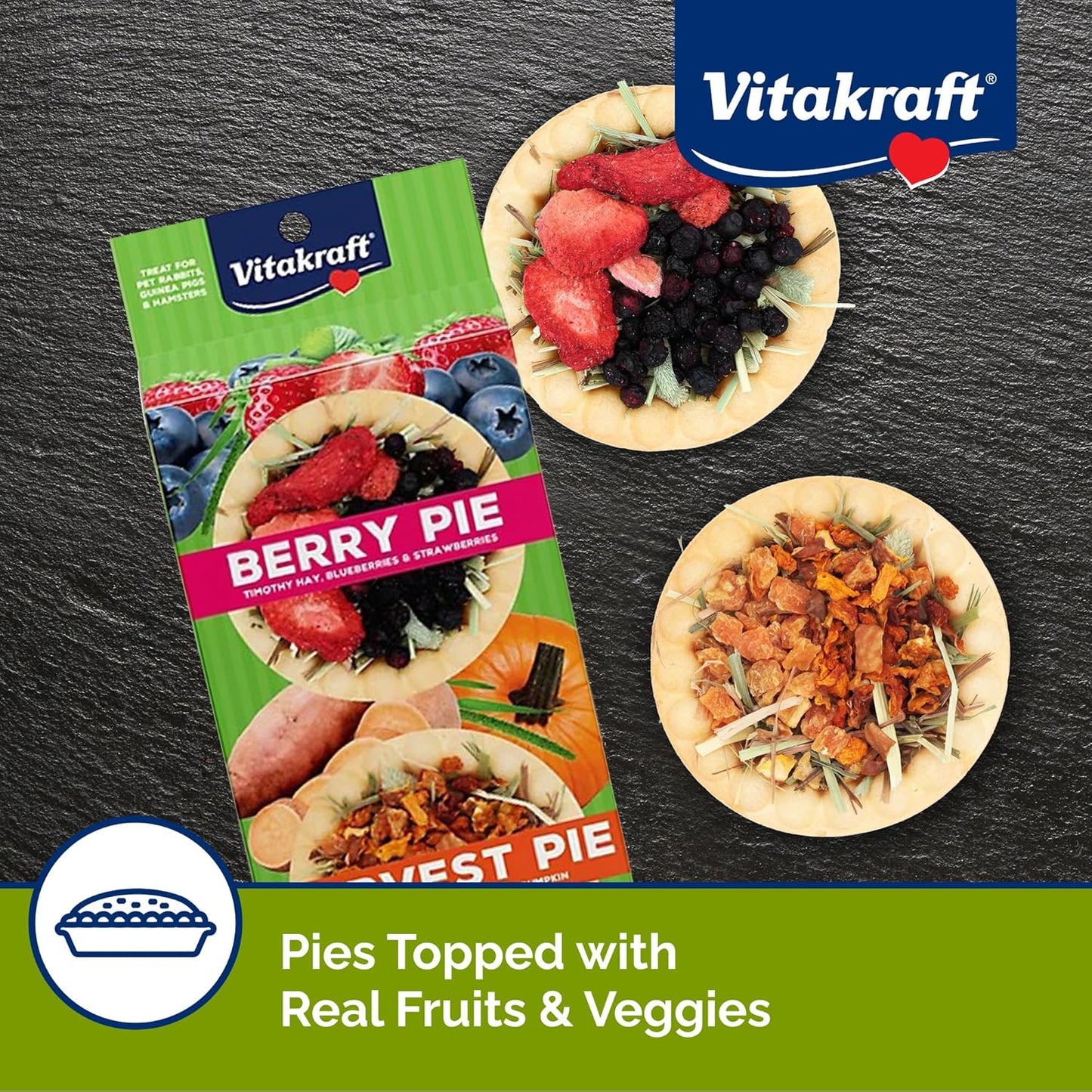 Vitakraft Berry Pie and Harvest Pie Small Animal Treat 8 Pack