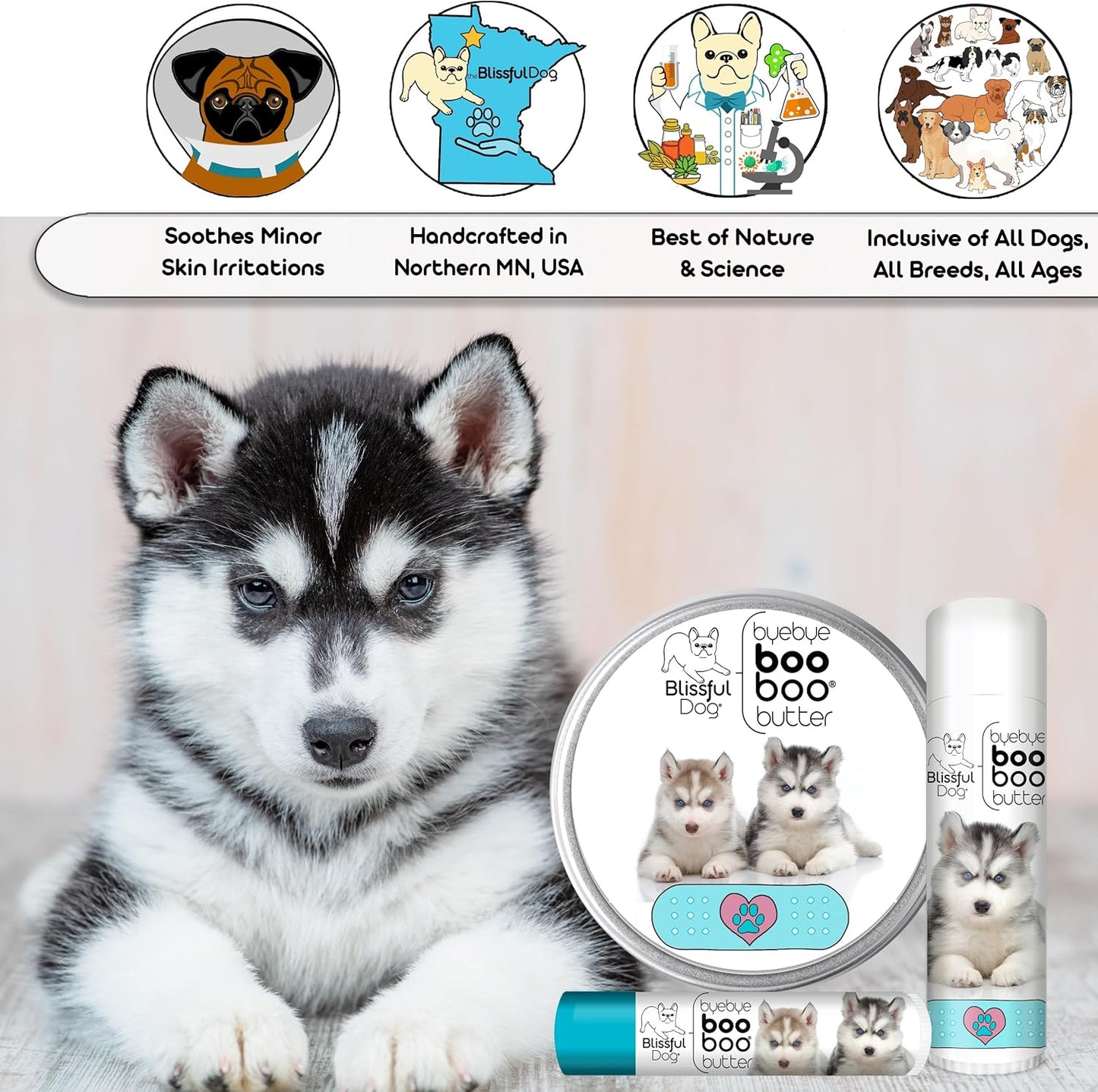 The Blissful Dog Husky Boo Boo Butter, 16 oz.