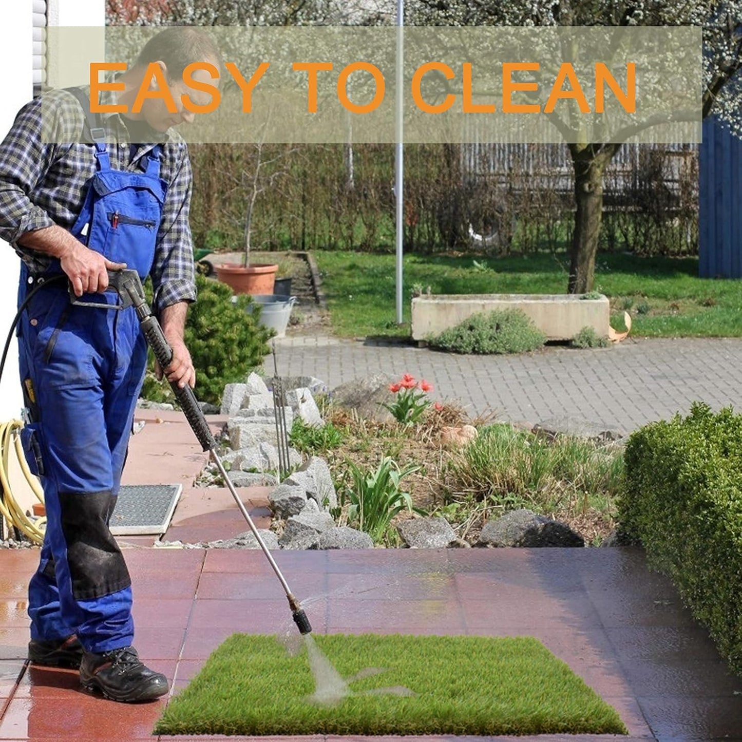 Dog Grass Large Potty Patch, Artificial Dog Grass Bathroom Turf for Pet Training, Washable Puppy Pee Pad, Perfect Indoor/Outdoor Portable Potty Pet Loo (Replacement Grass)