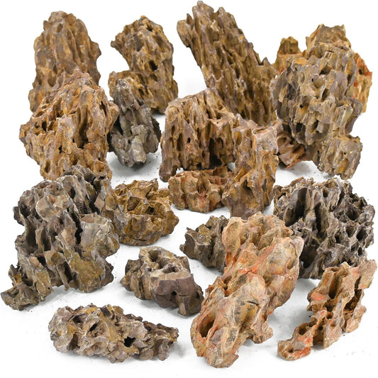 Natural Aquarium Rocks 5LB Dragon Stone Rock Decoration Aquascaping Stone for Aquariums Landscaping Model Fish Tanks Terrariums Vivariums-2-4 inches